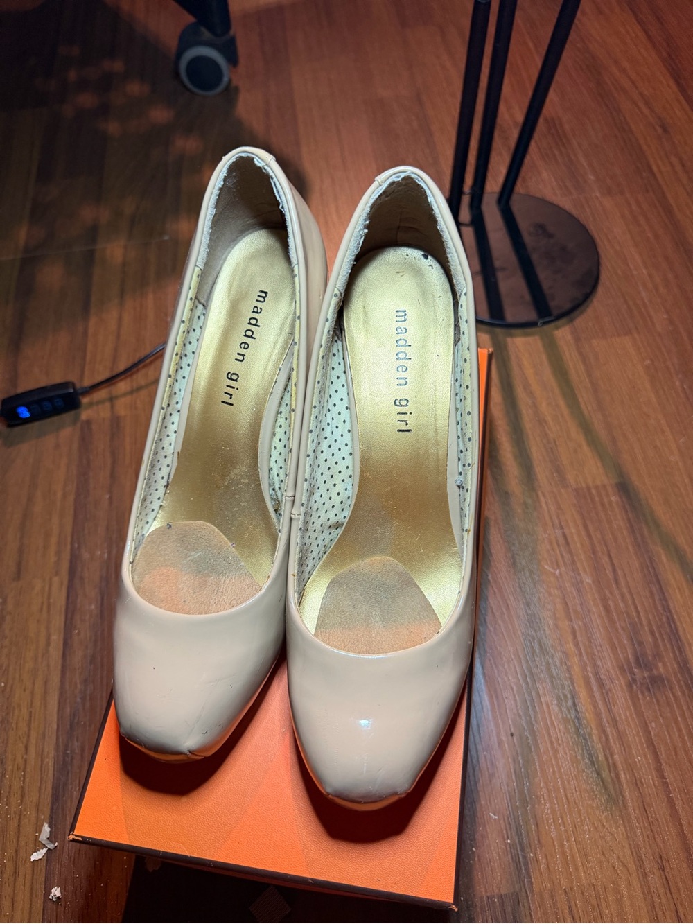 Madden Girl Blush Patent Round-Toe Pumps